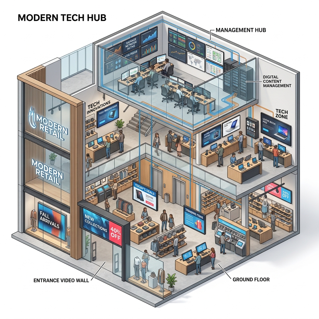 Multi-Branch Store Digital Signage Solution